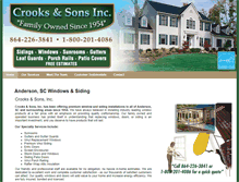 Tablet Screenshot of crooksandsonsinc.com